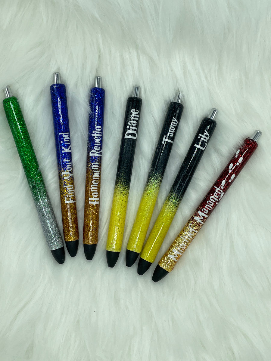 Harry Potter Epoxy Glitter Pen  Glitter pens, Pen craft, Pen diy