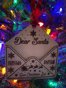 Dear Santa Wish List Christmas Ornament