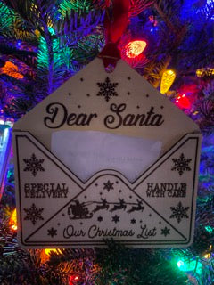 Dear Santa Wish List Christmas Ornament
