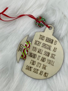 Grow With Me Ribbon Christmas Ornament